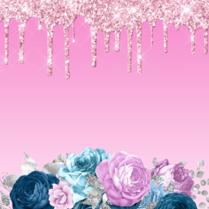 20 oz Floral Glitter Skinny Tumbler