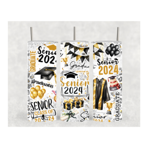 20 Oz Black and Gold Senior 2024 Tumbler (Copy)