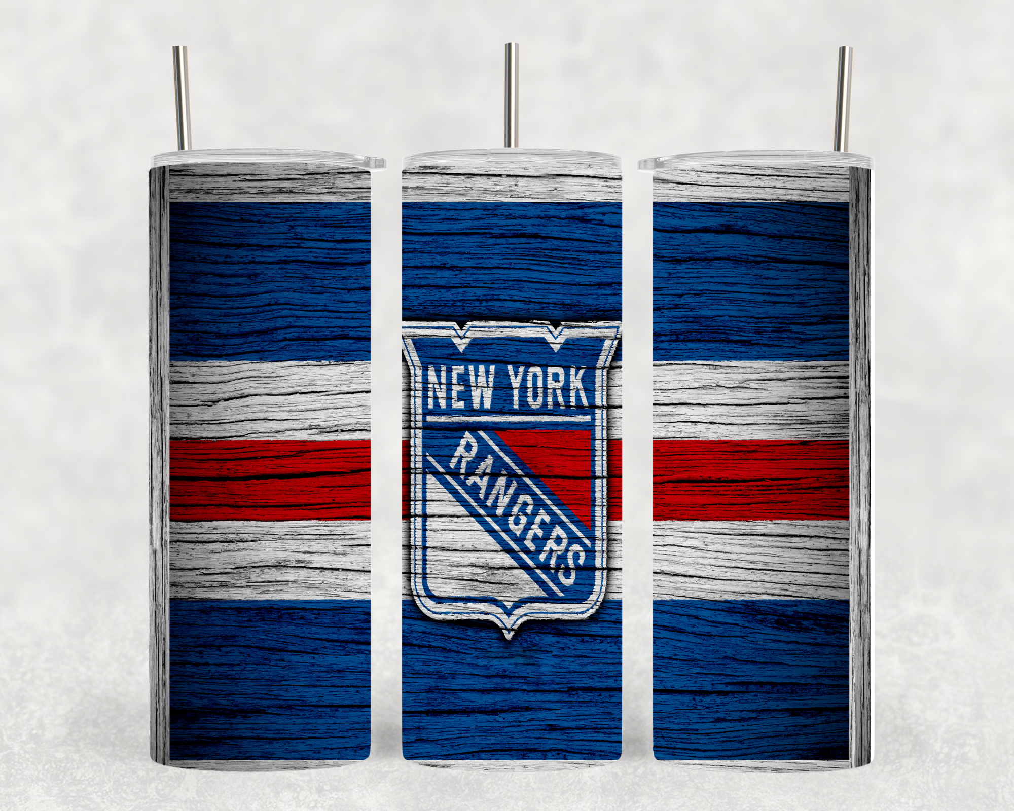20 oz NY Rangers Wood Grain Tumbler