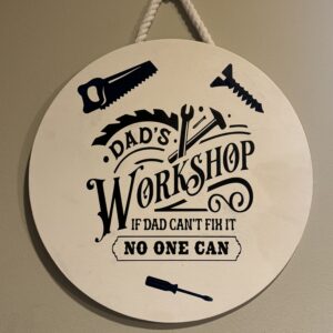Dads Workshop Hanging Door Sign