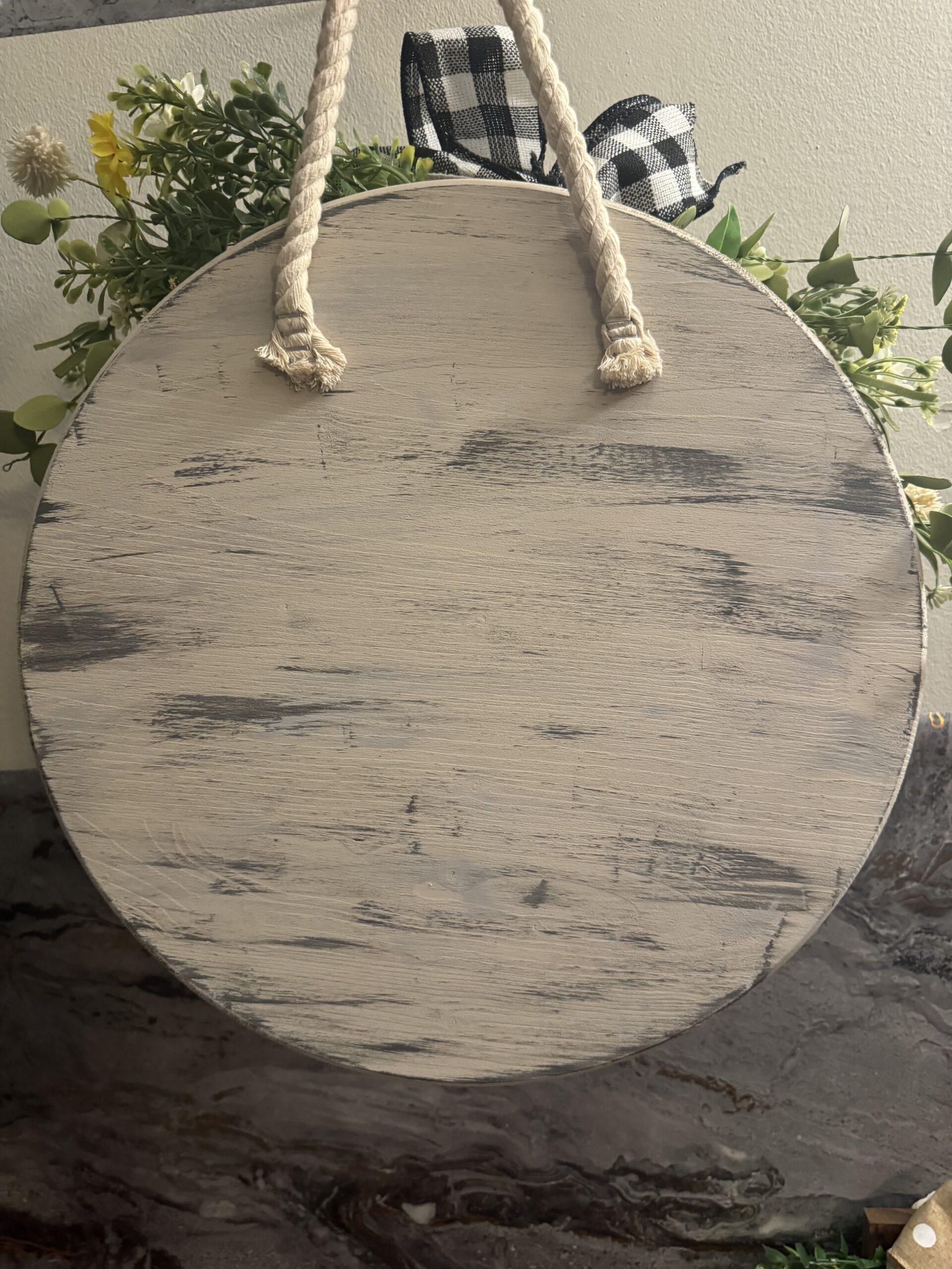 Brace Yourself We Are As Crazy As They Come Distressed Hanging Door Sign - Image 2