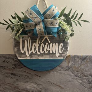 Starfish Welcome Hanging Door Sign