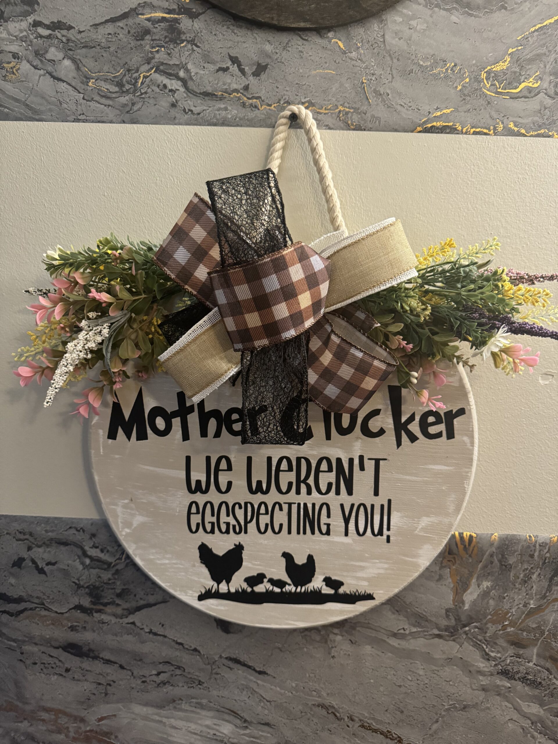 Mother Clucker Hanging Door Sign - Image 4