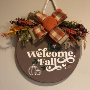 Welcome Fall Hanging Sign