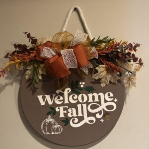 Welcome Fall Hanging Door Sign