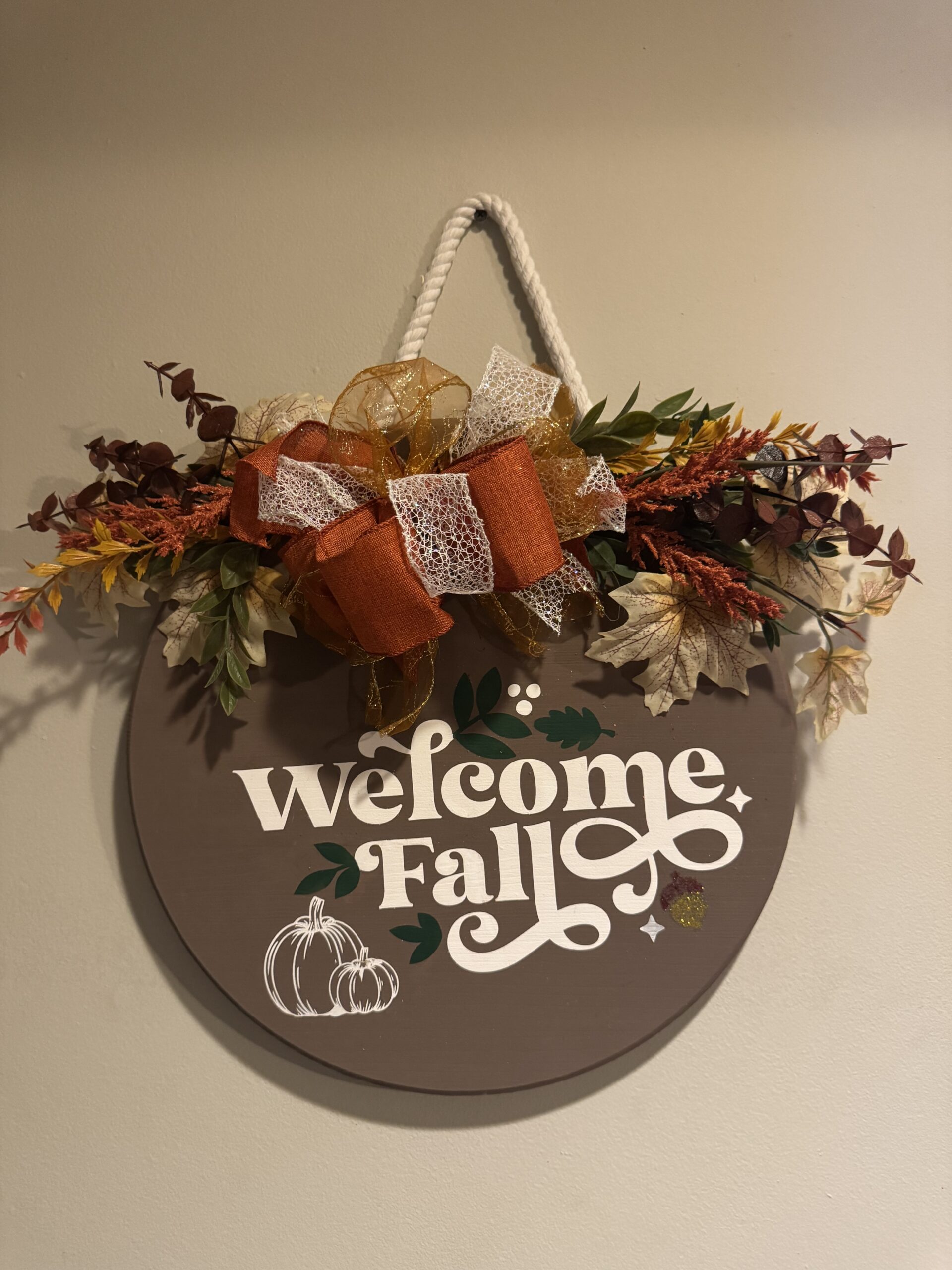 Welcome Fall Hanging Door Sign