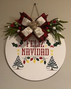 Feliz Navidad Hanging Sign