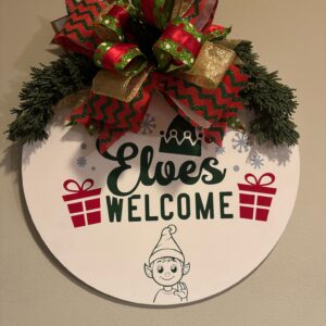 Elves Welcome Hanging Sign