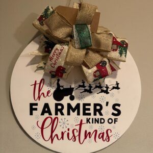 The Farmers Kind Of Christmas Hanging Sign