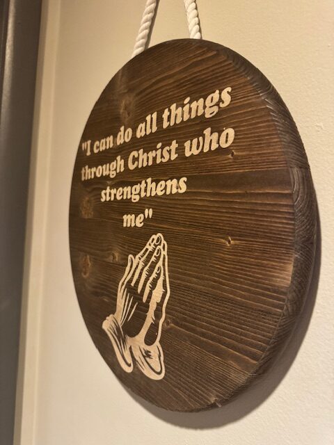 I Can Do All Things Through Christ Hanging Sign - Image 4