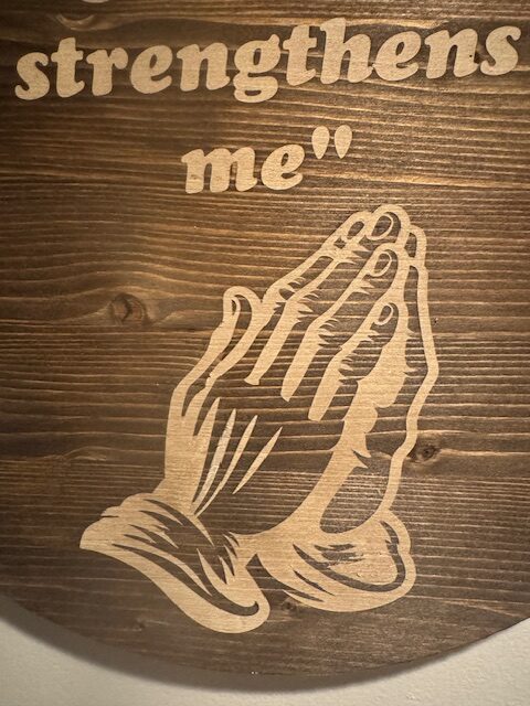 I Can Do All Things Through Christ Hanging Sign - Image 6