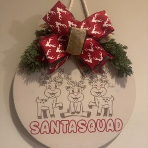 Santa Squad Hanging Sign