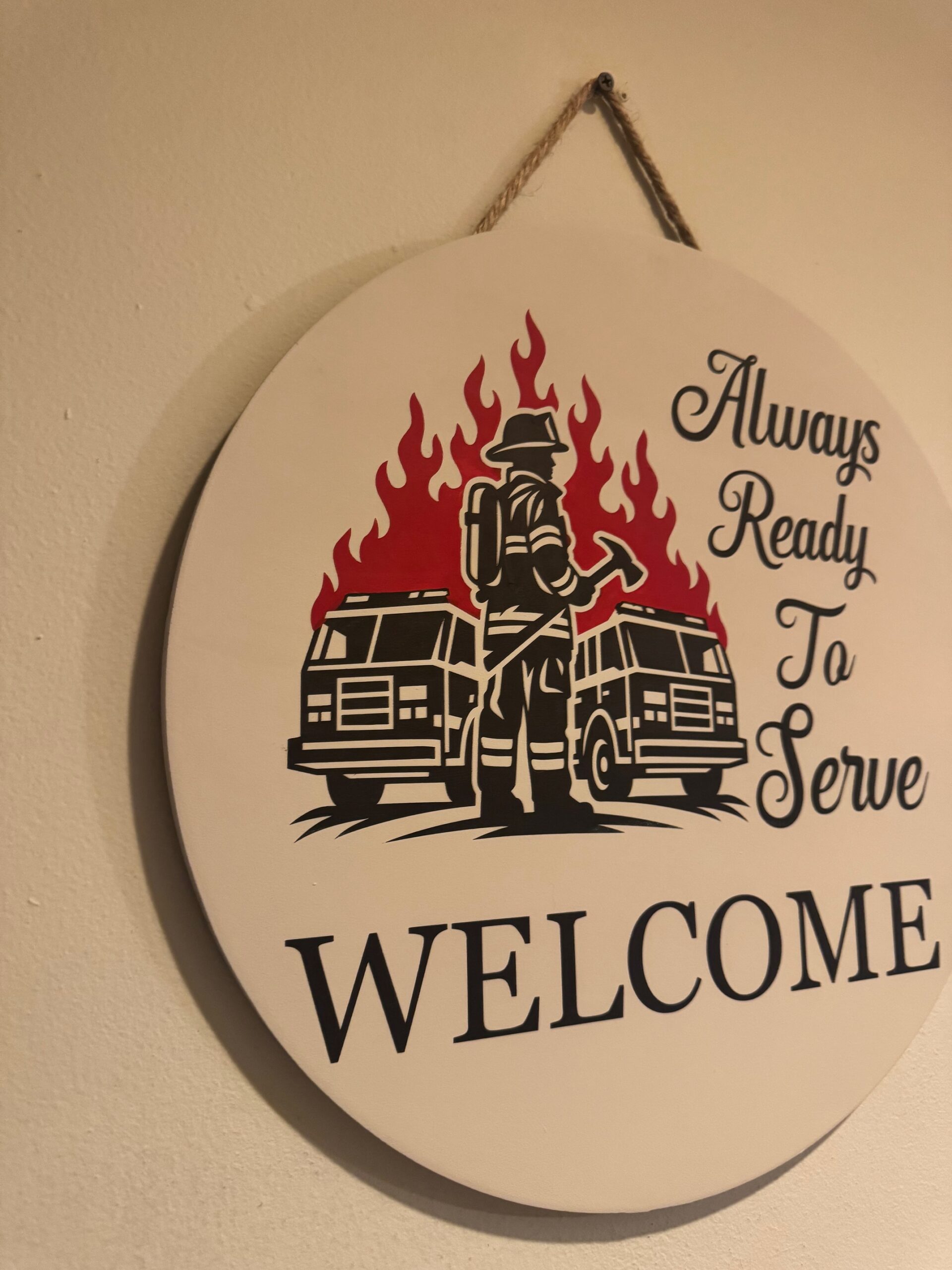 Always Ready To Serve Hanging Sign - Image 3