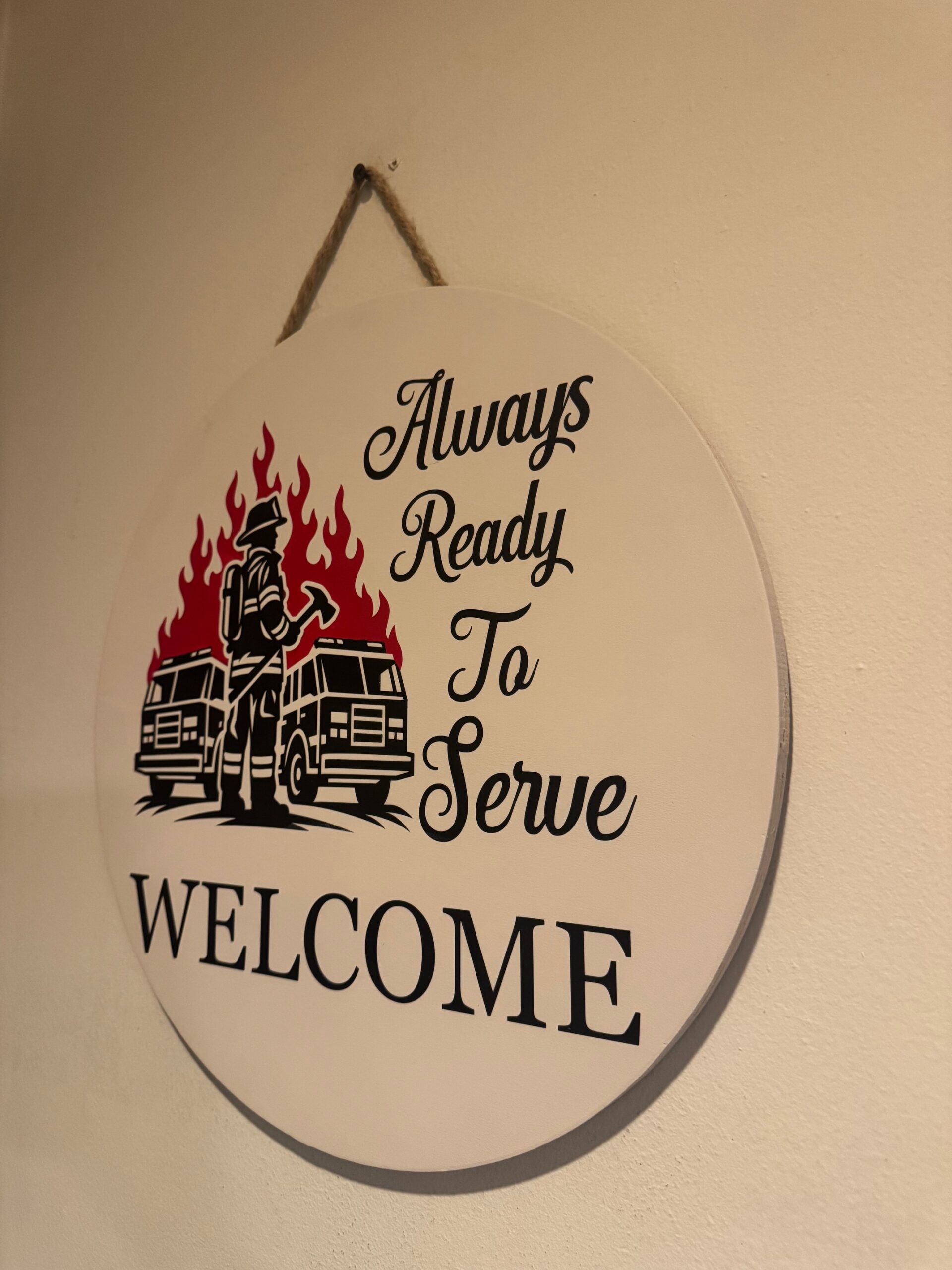 Always Ready To Serve Hanging Sign - Image 4