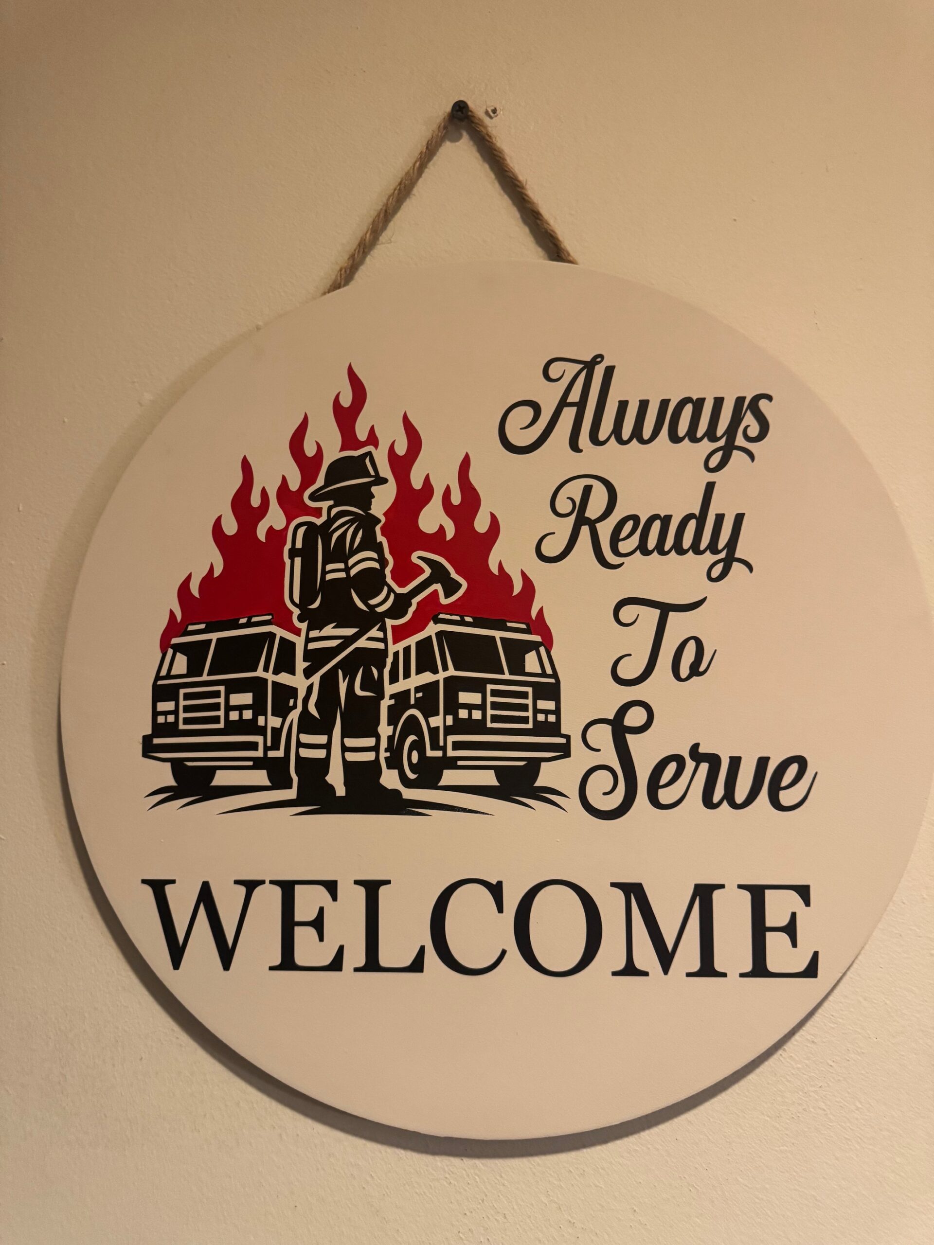 Always Ready To Serve Hanging Sign - Image 5