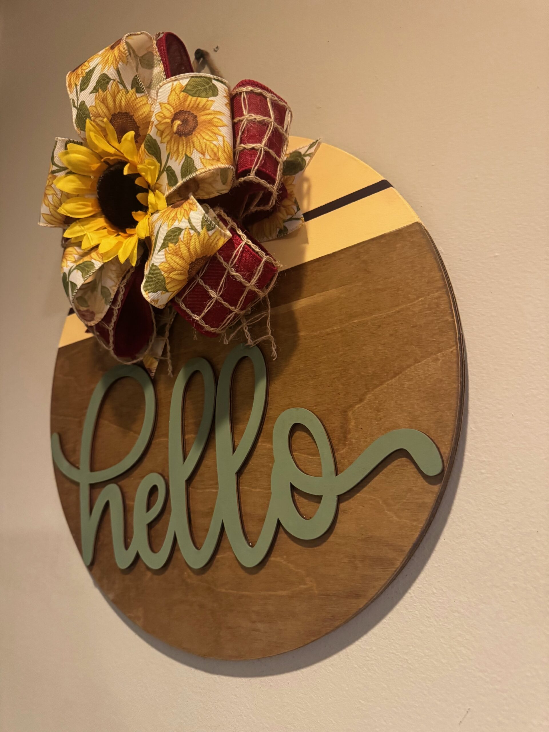 Hello Sunflower Hanging Sign - Image 4